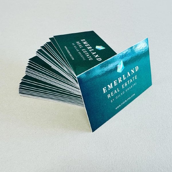 B-cards with double paper and gloss lamination